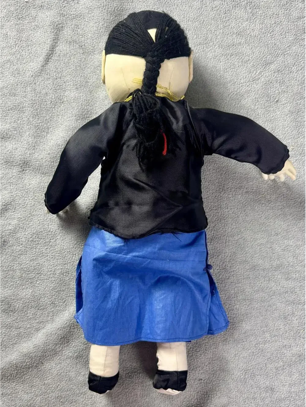 vintage‎ asian cloth dolls pair handmade fabric folk art soft dolls 12in